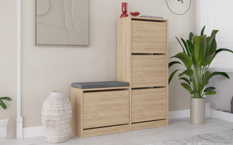 Тумба для обуви Десио, дуб  1