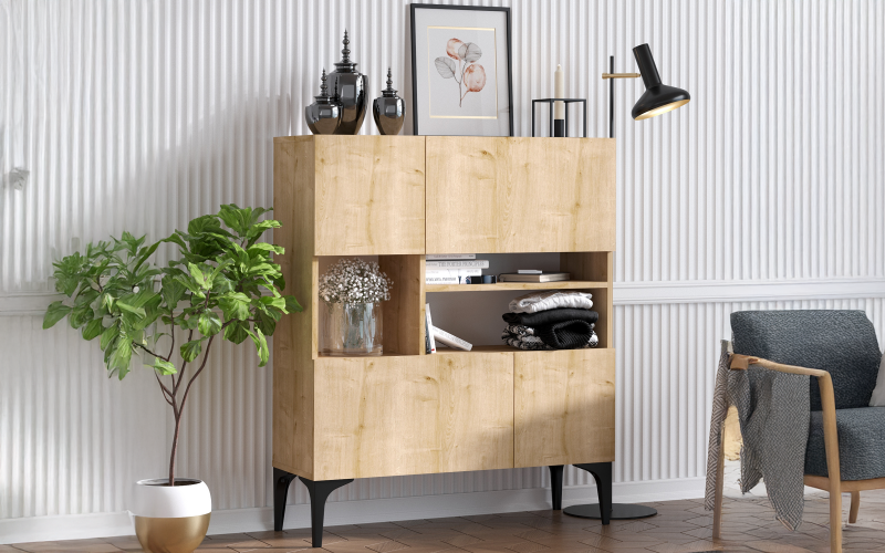 Comoda Crista, stejar safir  1