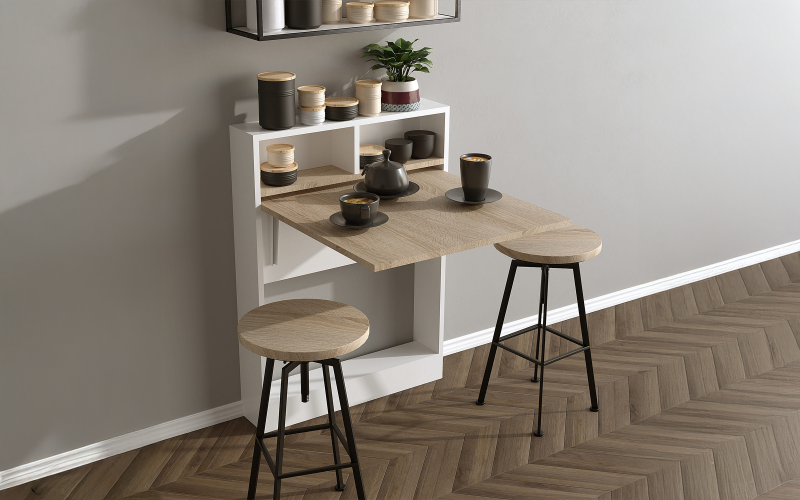 Masa pliabila pentru perete Artona, alb + patara  1