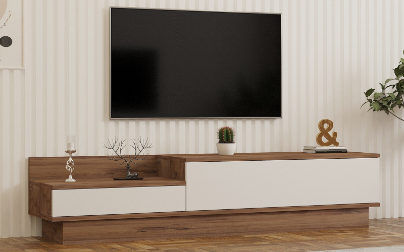 Modul TV Barko, pin atlantic + alb  1