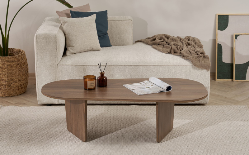 Masuta de cafea Ovalis, nuc  1