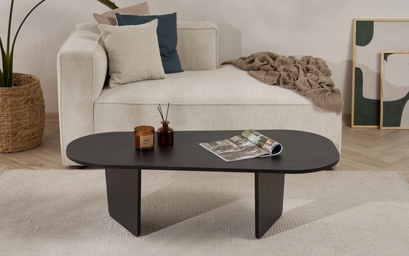 Masuta de cafea Ovalis, negru  1