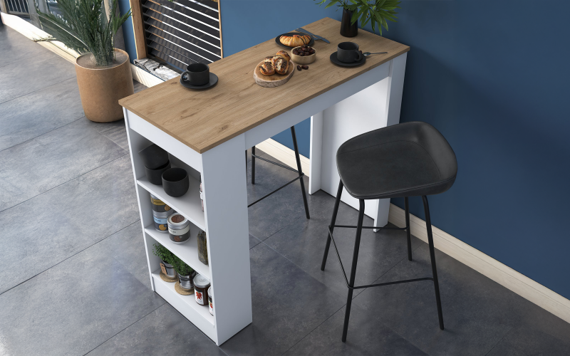 Masa de bar Access, nuc + alb  1