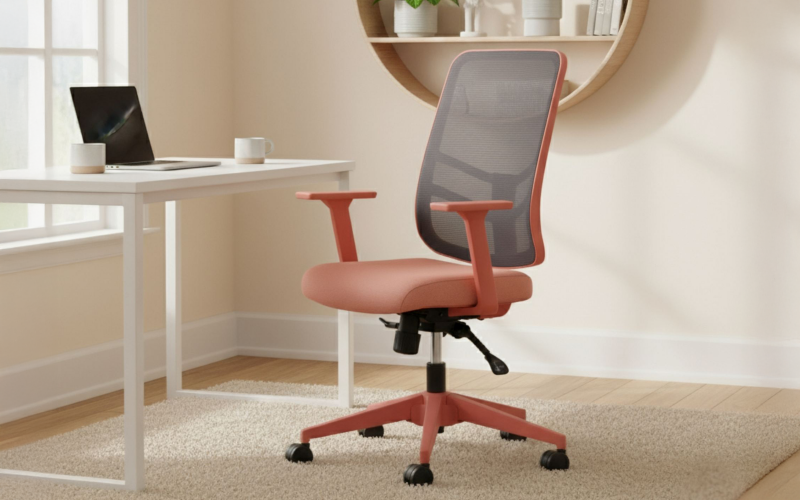 Scaun de birou Lotus, roz  1