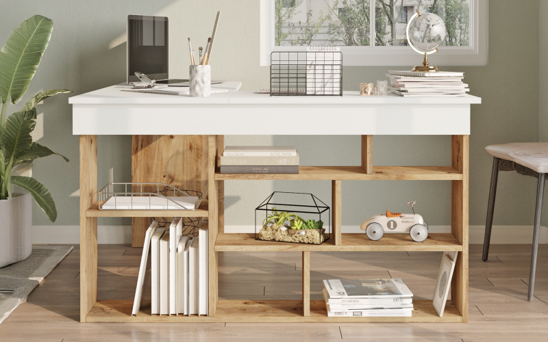 Birou Corny, pin atlantic + alb  1