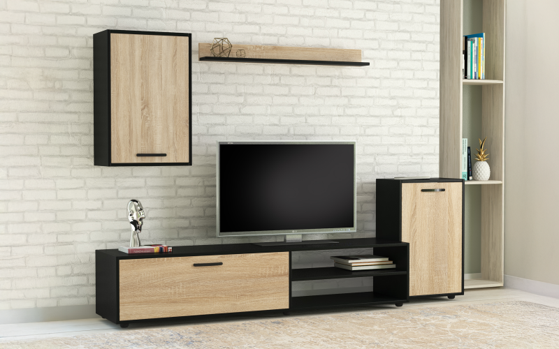 Biblioteca Rizo, megru mat + sonoma  1