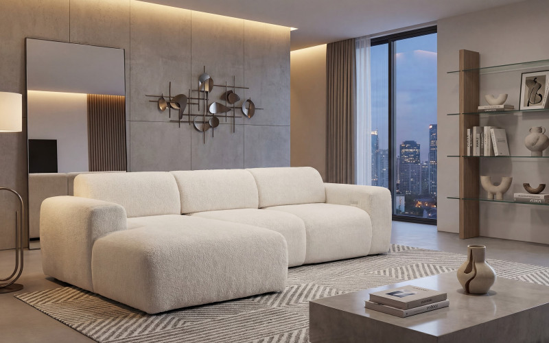 Coltar extensibil cu mecanism electric Alegro, alb  1