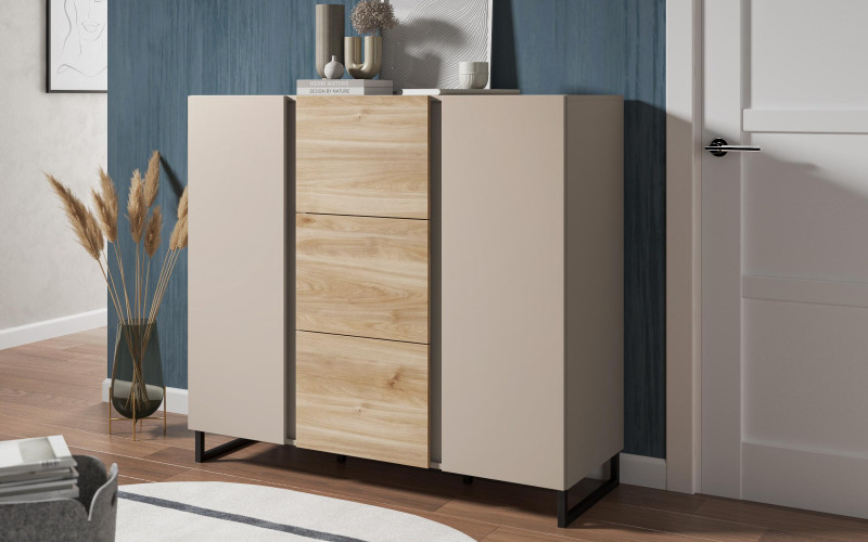 Comoda Araya B, casmir + stejar Castello honey  1