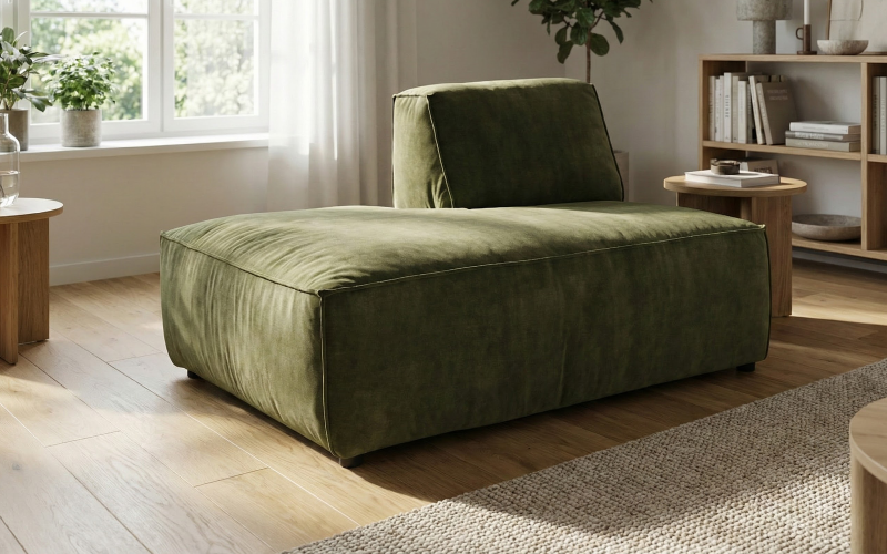 Canapea din coltar modular Verso, verde inchis  1