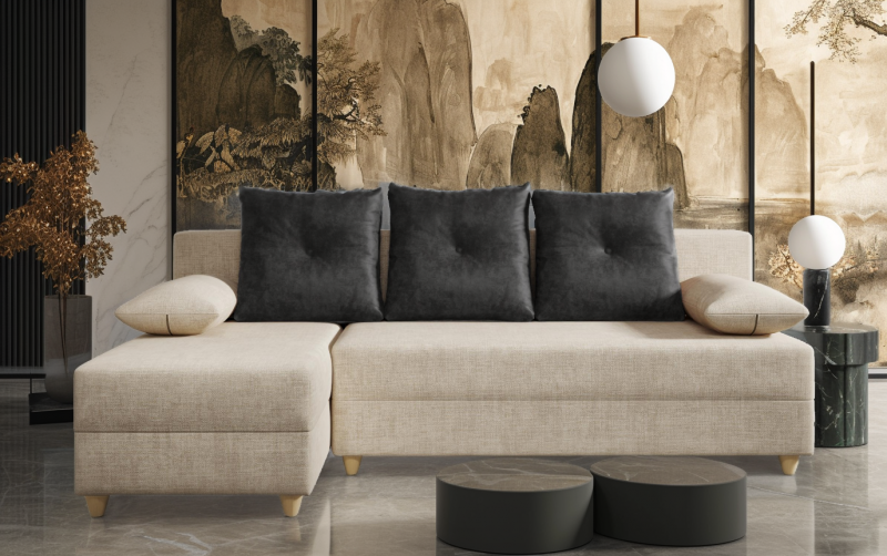 Coltar extensibil Atlas, bej + antracit  1