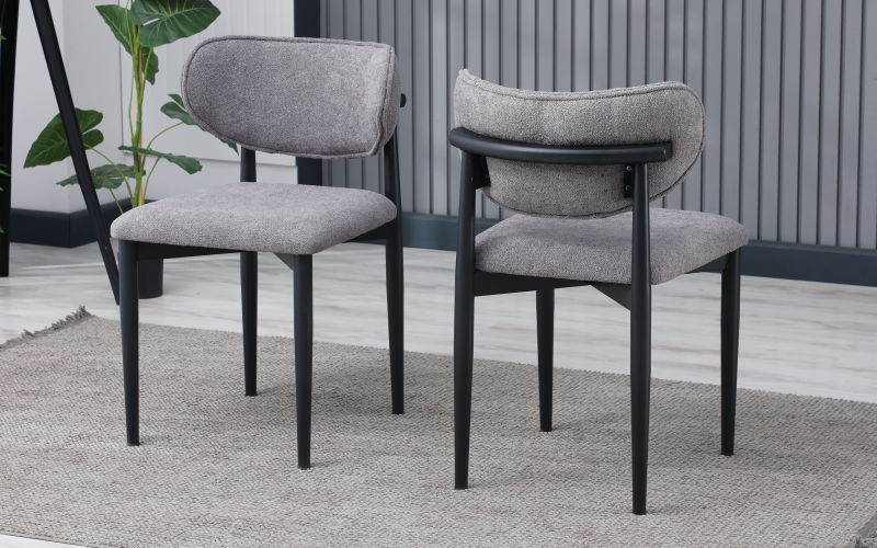 Обеденный стул Доника, черный + серый  1