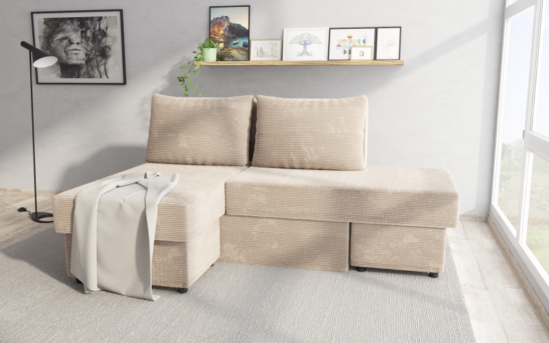 Canapea extensibila Boni, bej deschis  1