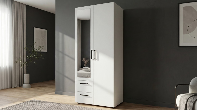 Dulap cu bara pentru umerase Bruno S 1, alb  1