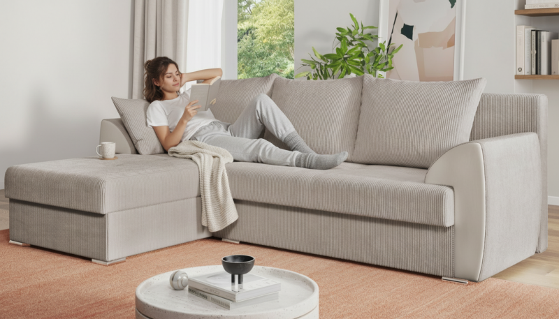 Coltar extensibil Nord, bej deschis  3