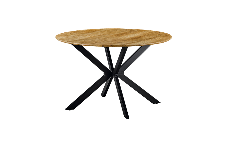 Masa dining Sherita, natural + negru  1
