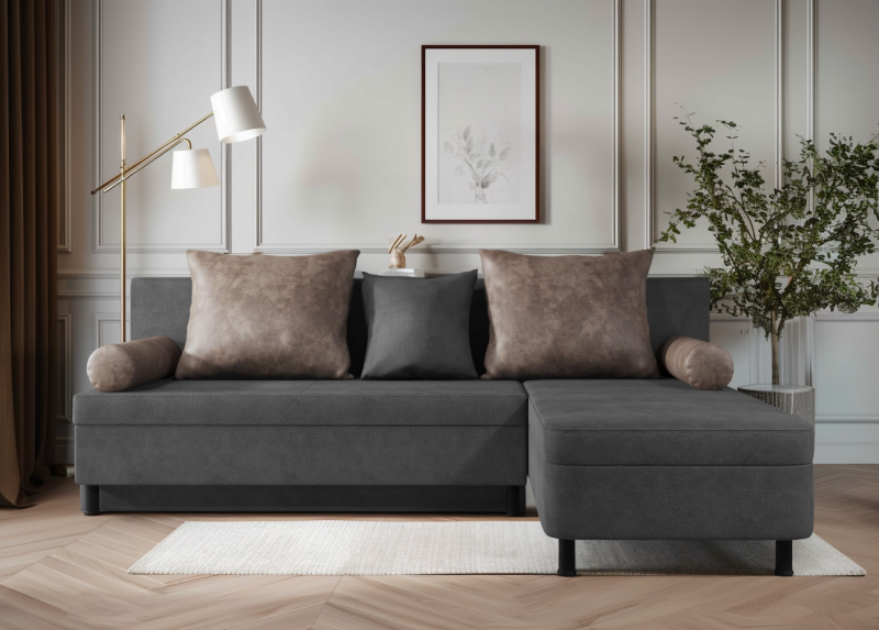 Coltar extensibil Delano Prime, gri + maro  1