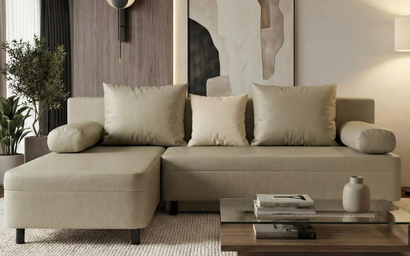 Coltar extensibil Delano, bej inchis + bej deschis  1