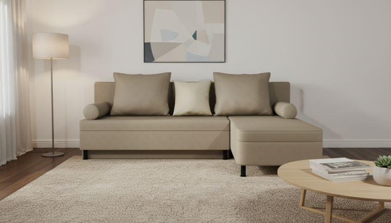 Coltar extensibil Delano, bej inchis + bej deschis  1