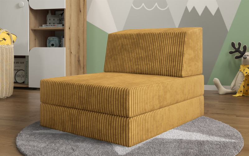 Fotoliu extensibil Cris, mustar  1