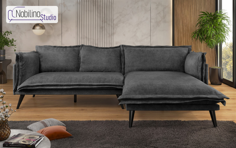 Угловой диван Альберто Extra, антрацит  1