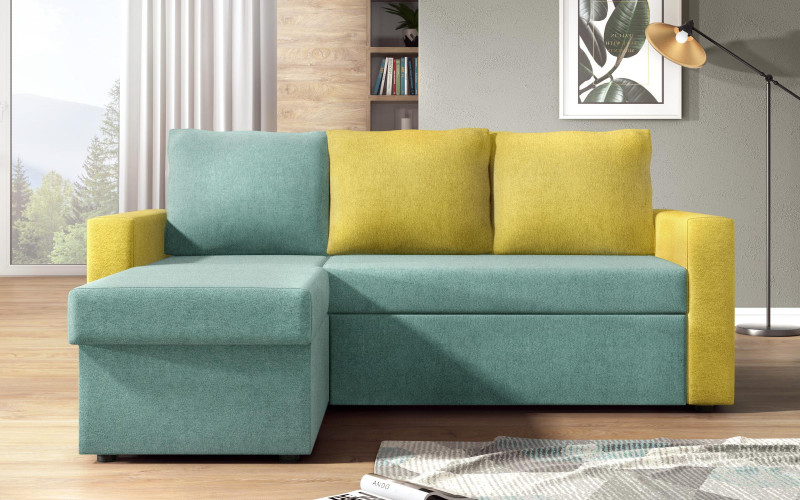 Coltar extensibil Chelsea, menta + galben  1