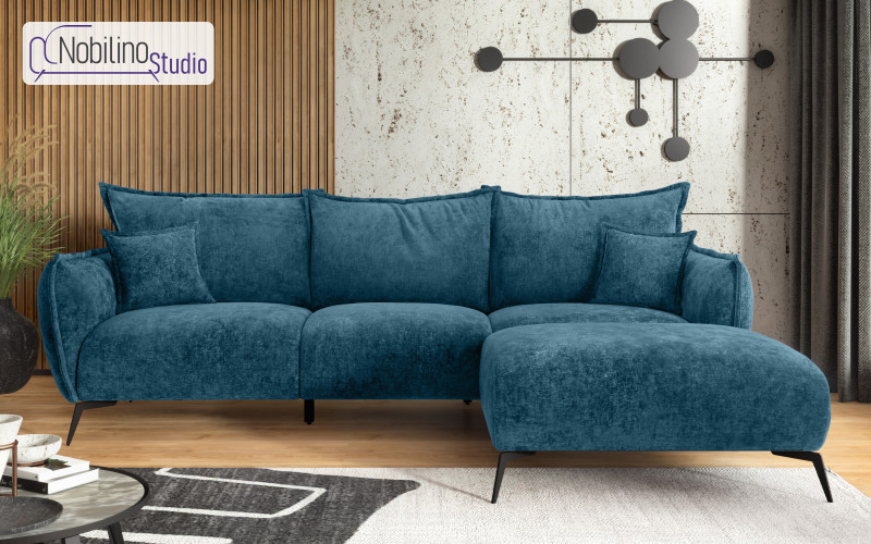 Угловой диван Гала, бирюзовый  1