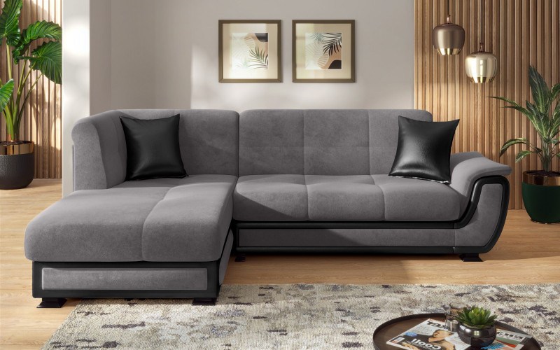 Coltar extensibil + mecanism click- clack Princess S II, gri + piele neagra  1
