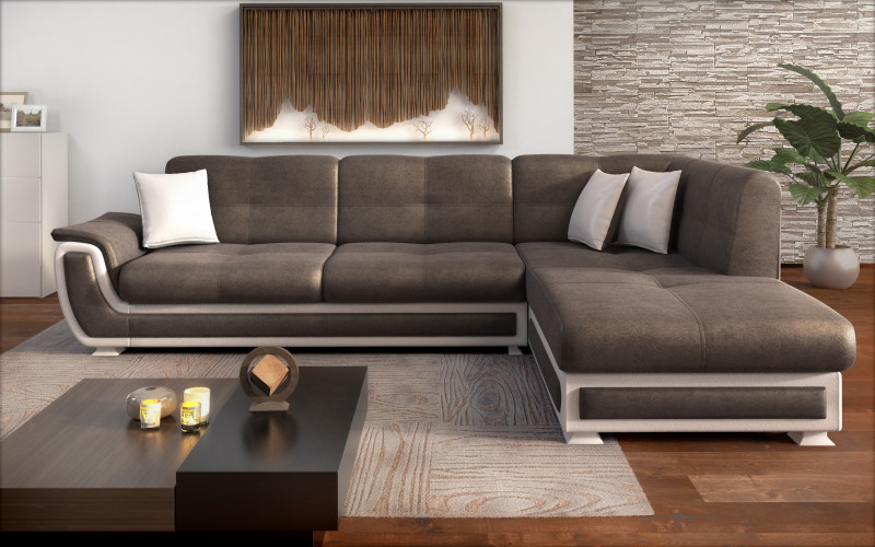 Coltar extensibil + mecanism click- clack Princess II, maro inchis + piele alba  1