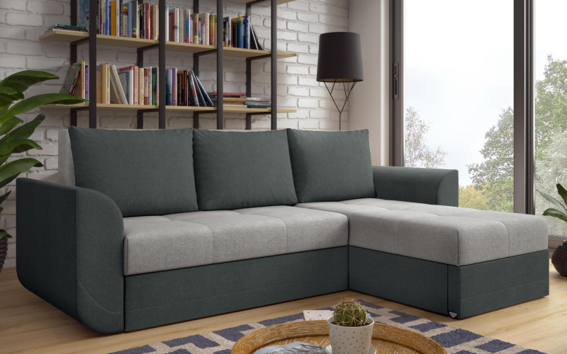 Coltar extensibil Alana, gri deschis + gri inchis  1