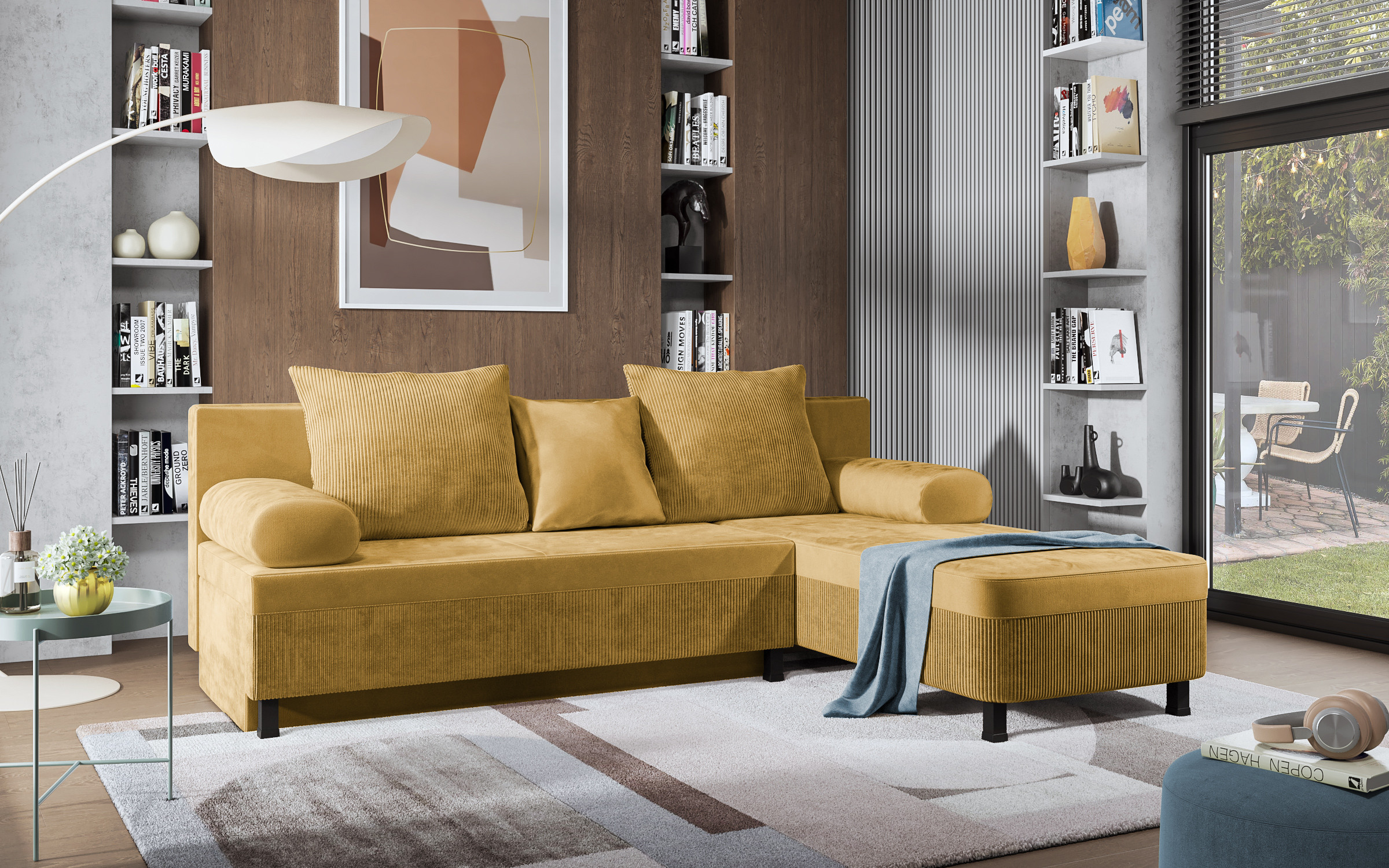 Coltar extensibil Delano, mustar  3