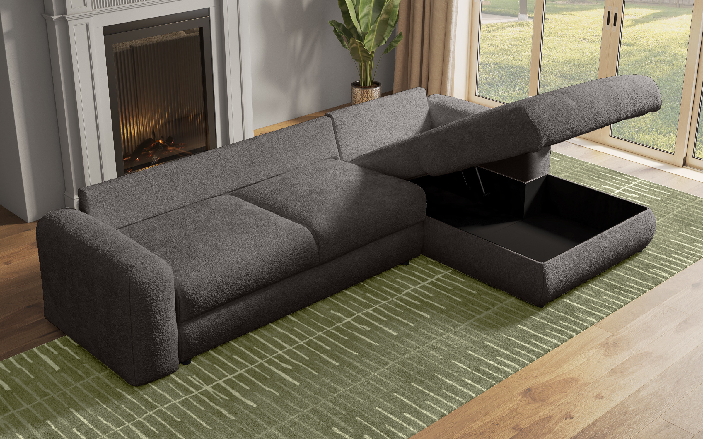 Coltar extensibil Elmond, grafit  6