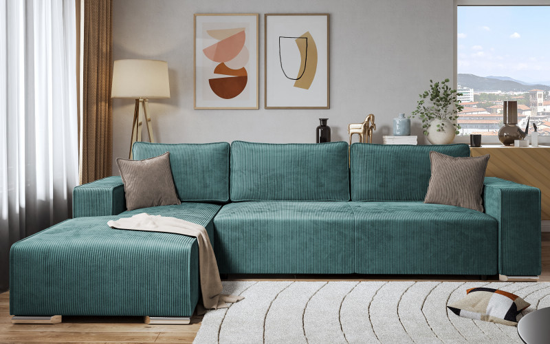 Coltar extensibil Felion, menta + bej  1