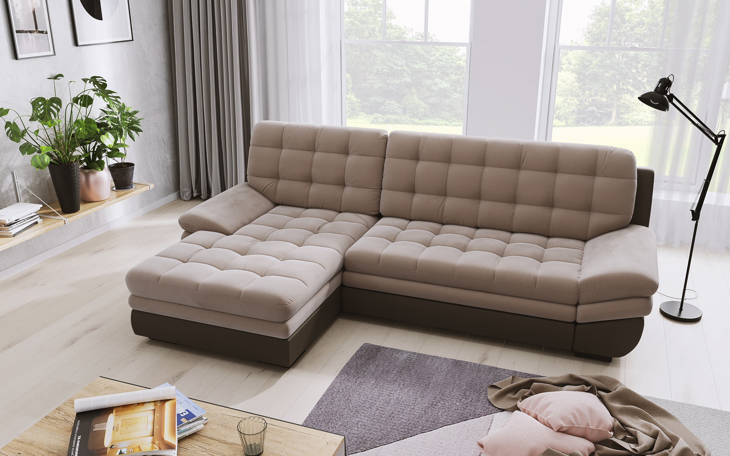 Coltar extensibil Hazart, bej  4