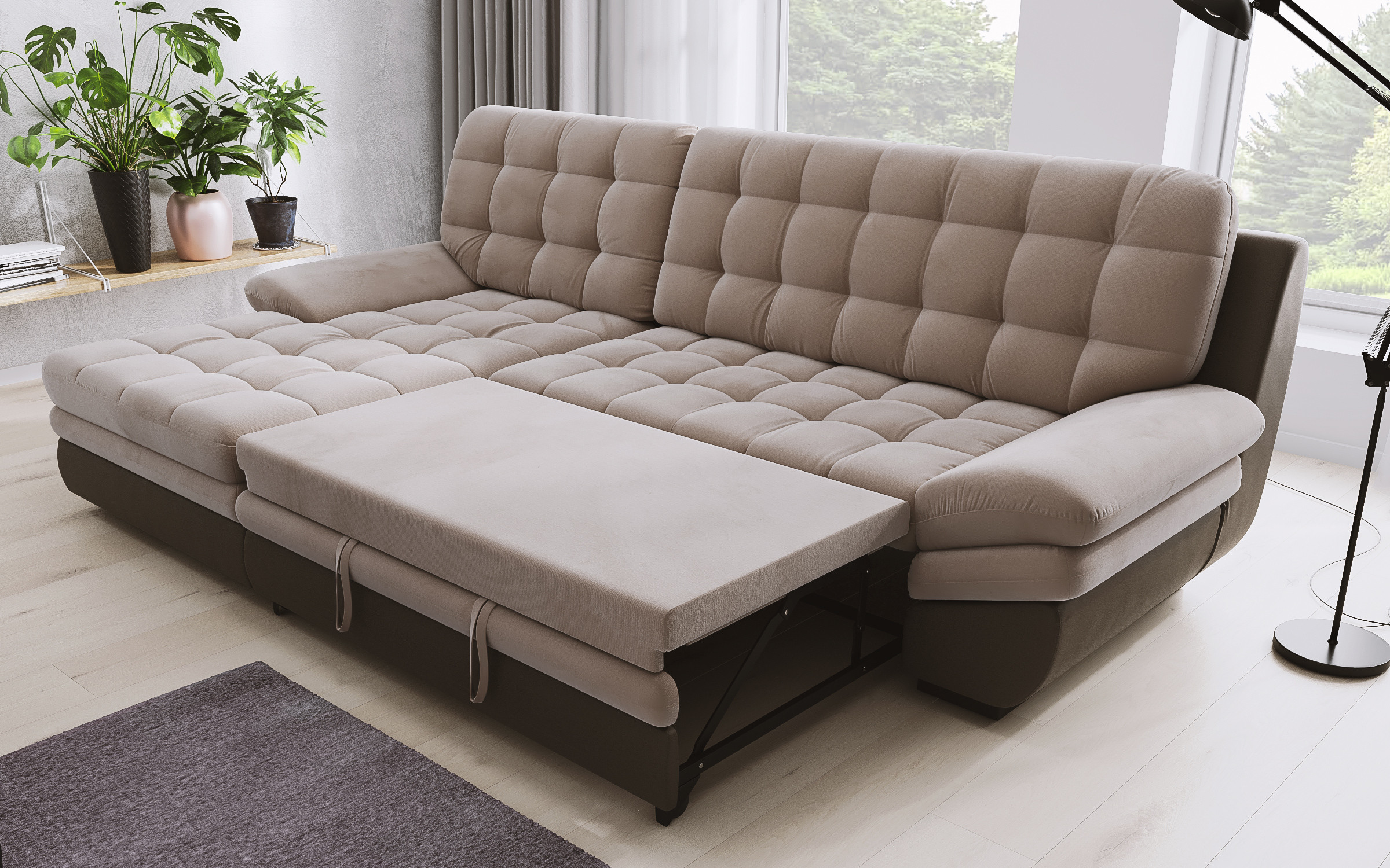 Coltar extensibil Hazart, bej  8