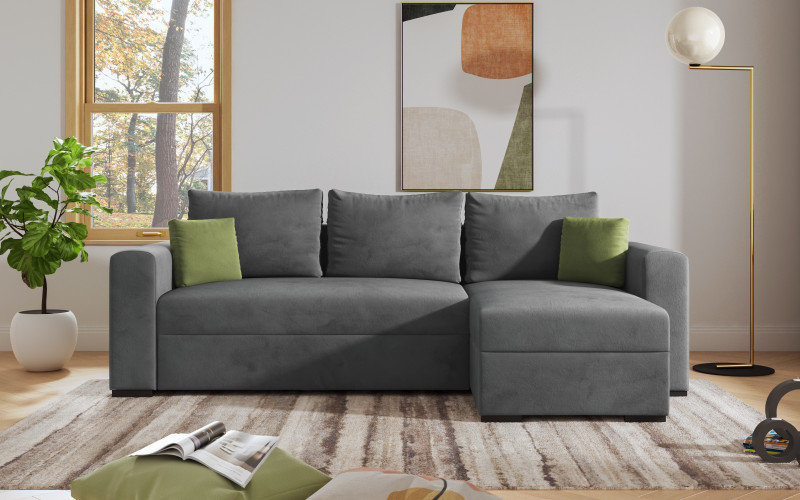 Coltar extensibil Karino, gri + verde  1