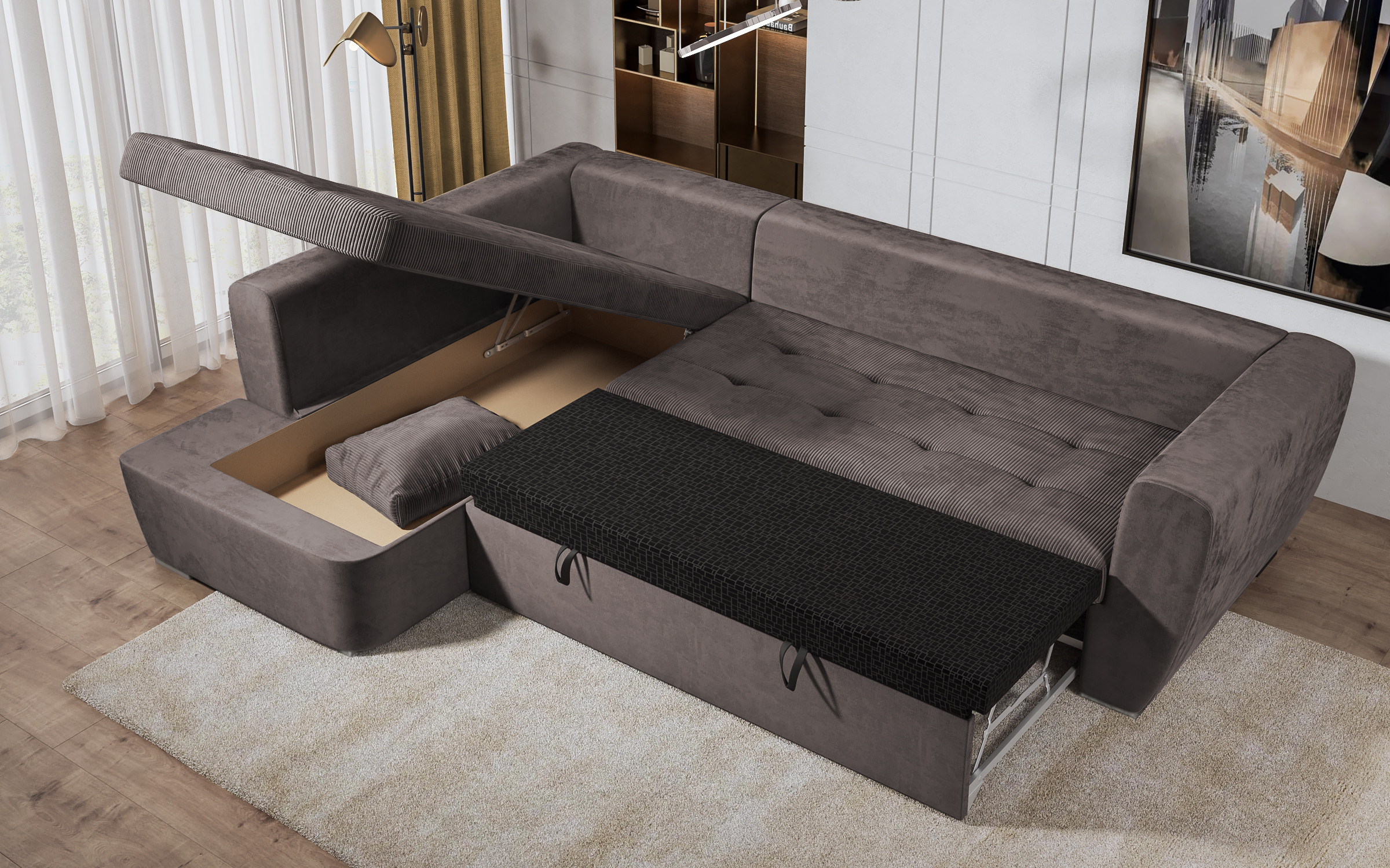 Coltar extensibil Las Vegas Premium, maro  8