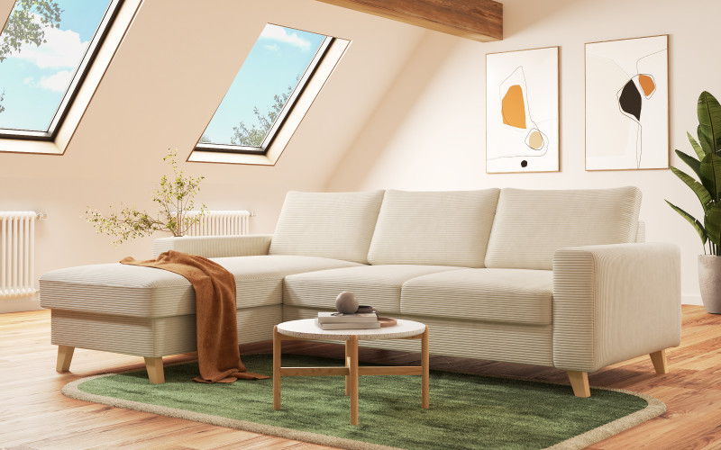 Coltar extensibil Marden, bej  2
