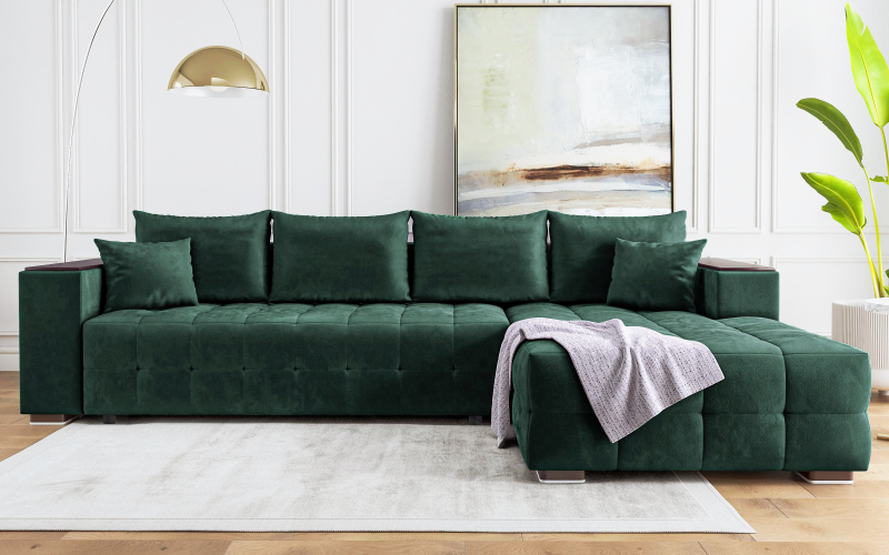 Coltar extensibil cu brat etajera Melvin Spring, verde  1