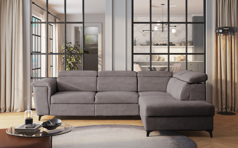 Раскладной угловой диван Норс, серый  1