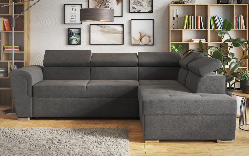 Coltar pentru living Medison, gri inchis  1