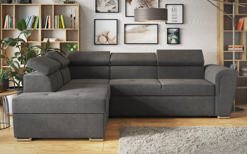 Coltar pentru living Medison, gri inchis  1