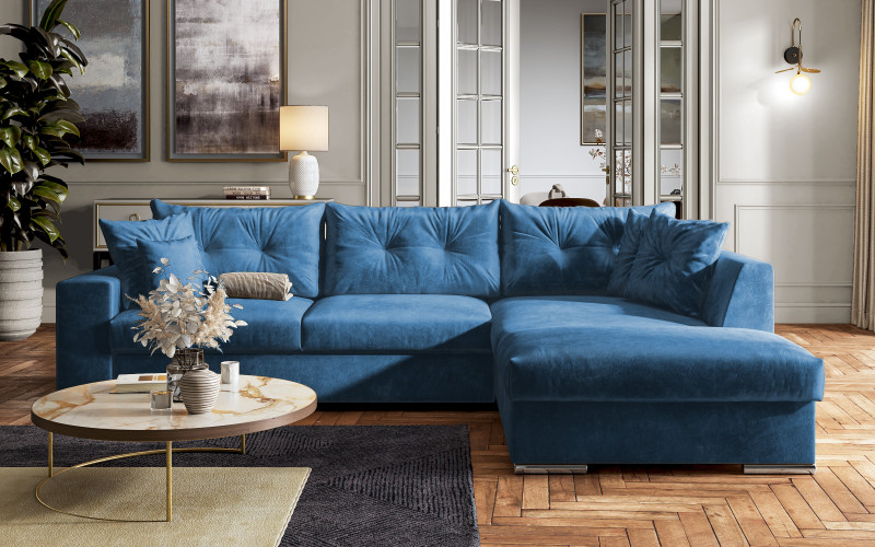 Coltar extensibil  Roma, albastru  1