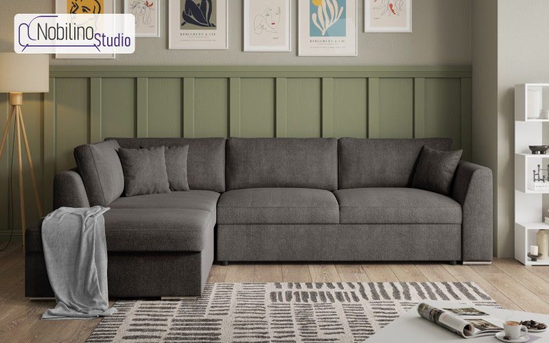 Coltar extensibil Toscana Supreme, gri-maroniu  1