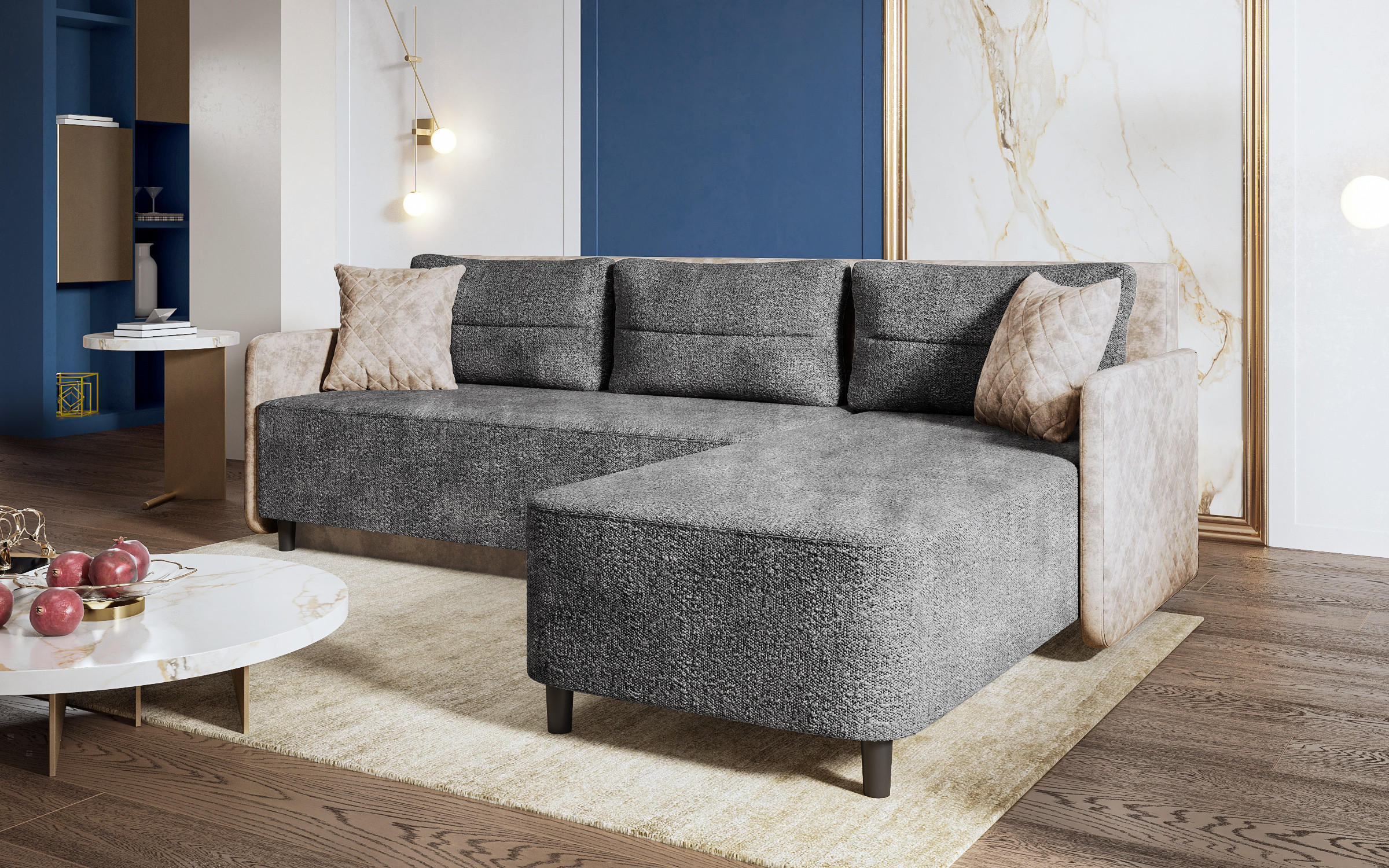 Coltar extensibil Vicard, gri + bej  4