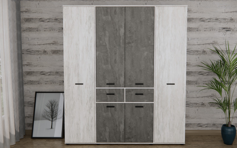 Dulap Veramo, artwood deschis + beton  1