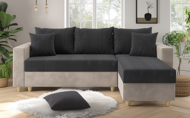 Coltar extensibil Finix, gri + bej deschis  1