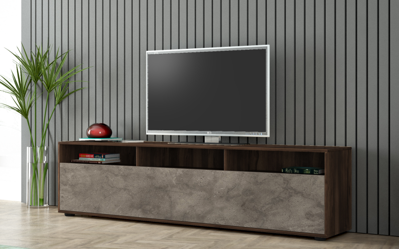 Modul TV Damir, stejar Ristretto Baroque + fossil arosa  1