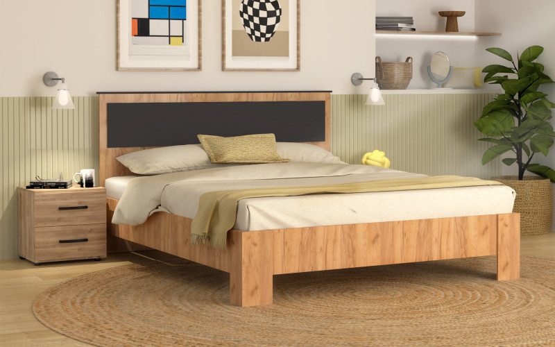 Pat dublu 160/200 Amada, atejar auriu + antracit  1