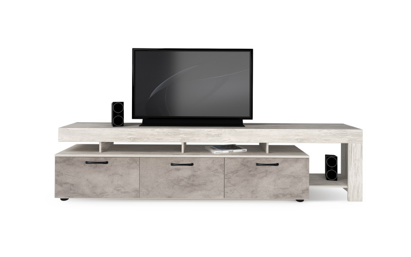 Modul TV Remino, alb + gri  1