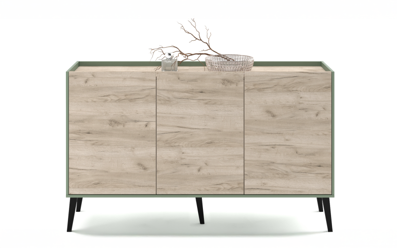 Comoda Koris, verde + stejar gri  1